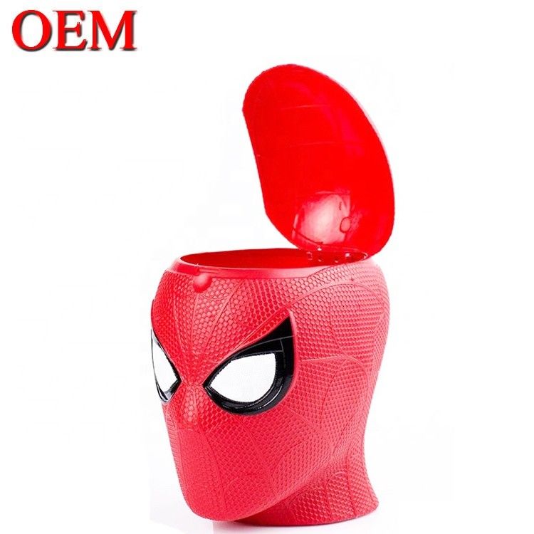 Προσαρμοσμένο Movie Star Spiderman πλαστικό δοχείο ποπ κορν με κάλυμμα