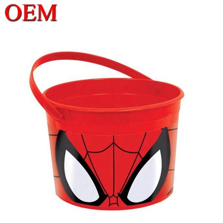 Προσαρμοσμένο Movie Star Spiderman πλαστικό δοχείο ποπ κορν με κάλυμμα