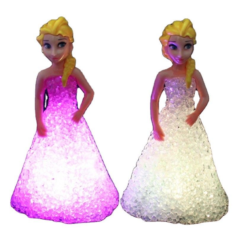 Μίνι Custom Elsa Anna Sofia LED πολύχρωμα φώτα κλίση Κρυστάλλινη νυχτερινή λάμπα Princess