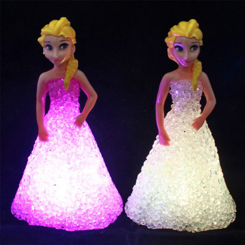 Μίνι Custom Elsa Anna Sofia LED πολύχρωμα φώτα κλίση Κρυστάλλινη νυχτερινή λάμπα Princess