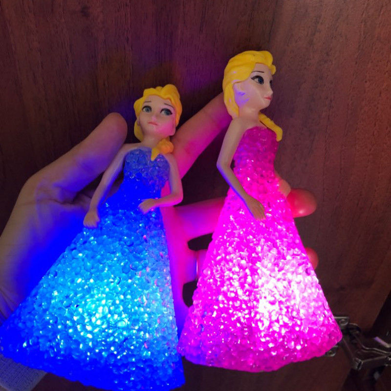 Μίνι Custom Elsa Anna Sofia LED πολύχρωμα φώτα κλίση Κρυστάλλινη νυχτερινή λάμπα Princess