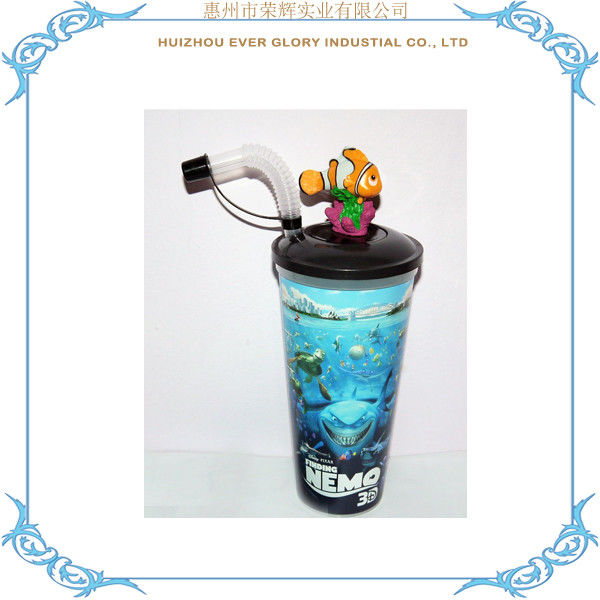 OEM 3D συλλεκτικό σχεδιαστή παιχνιδάκι Custom το δικό σας πλαστικό κύπελλο 3D Cartoon Drink Cup