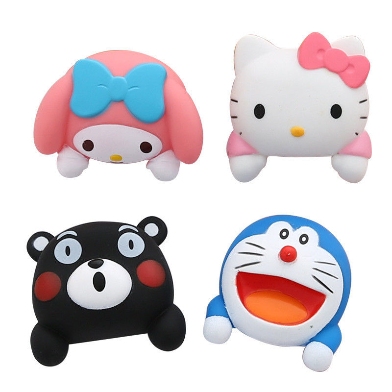 Kt Cat Cartoon Switch Cover Διακόσμηση δωματίου 3D On-Off Switch Sticker Switch Outlet Wall Sticker