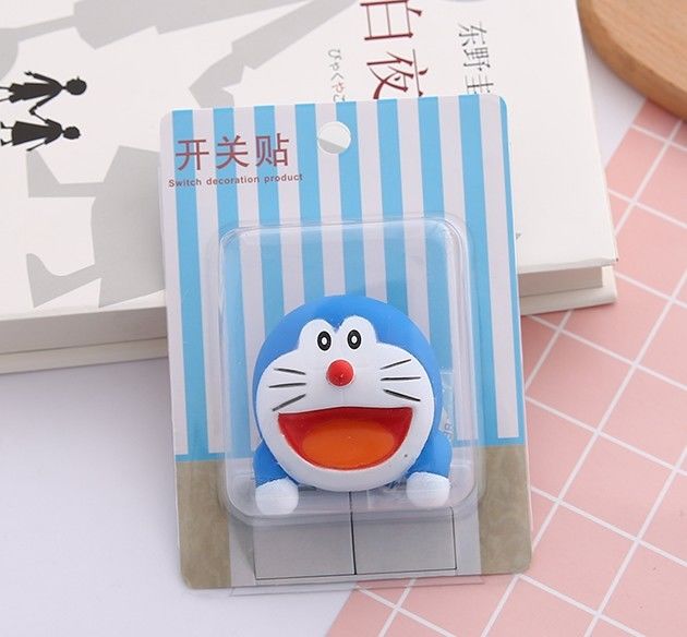 Kt Cat Cartoon Switch Cover Διακόσμηση δωματίου 3D On-Off Switch Sticker Switch Outlet Wall Sticker