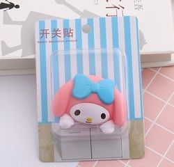 Kt Cat Cartoon Switch Cover Διακόσμηση δωματίου 3D On-Off Switch Sticker Switch Outlet Wall Sticker