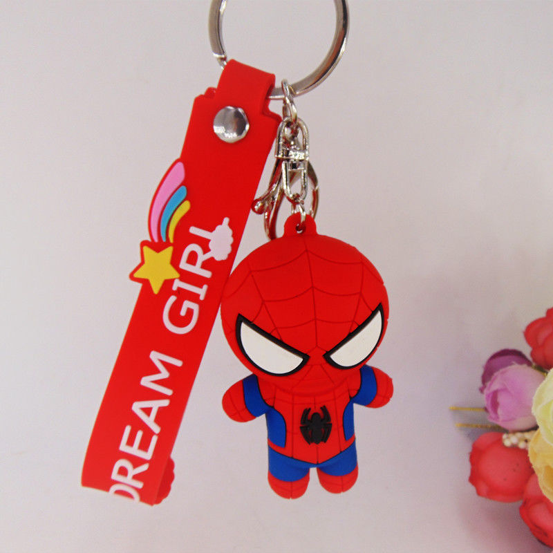 Προσαρμοσμένα παιχνίδια κάνουν 3D Cartoon Anime Captain America Rubber Keychain Προσαρμοσμένο Pvc Keychain