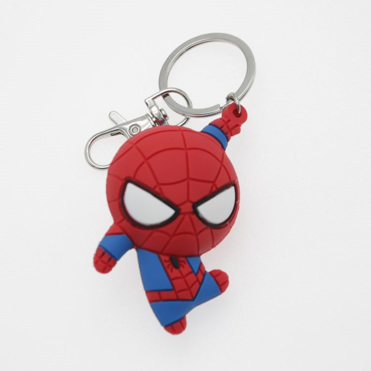 Προσαρμοσμένα παιχνίδια κάνουν 3D Cartoon Anime Captain America Rubber Keychain Προσαρμοσμένο Pvc Keychain