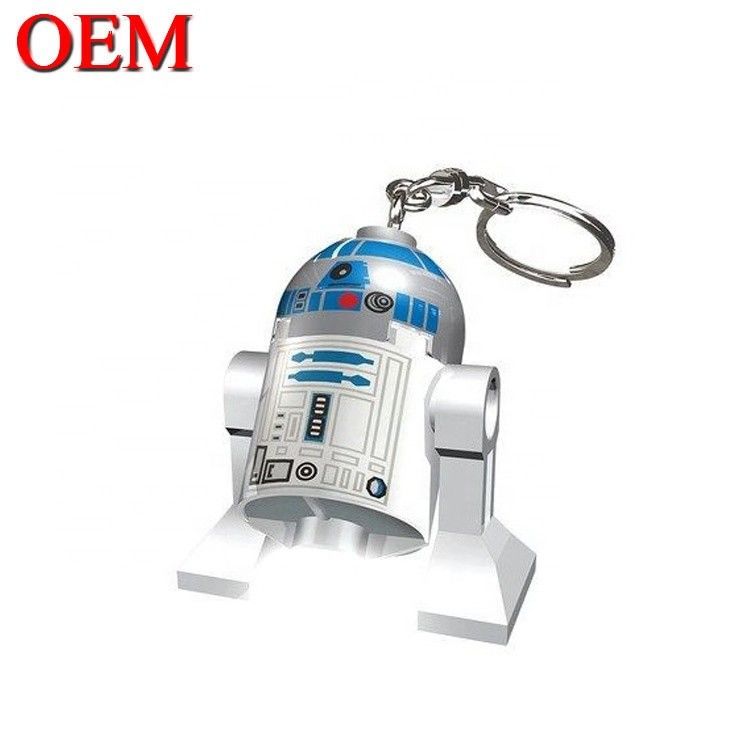 Προσαρμοσμένο βινύλιο παιχνίδι να κάνει 3D LED Cartoon Keychain Συσκευές πλαστικό κλειδαριό για τσάντες