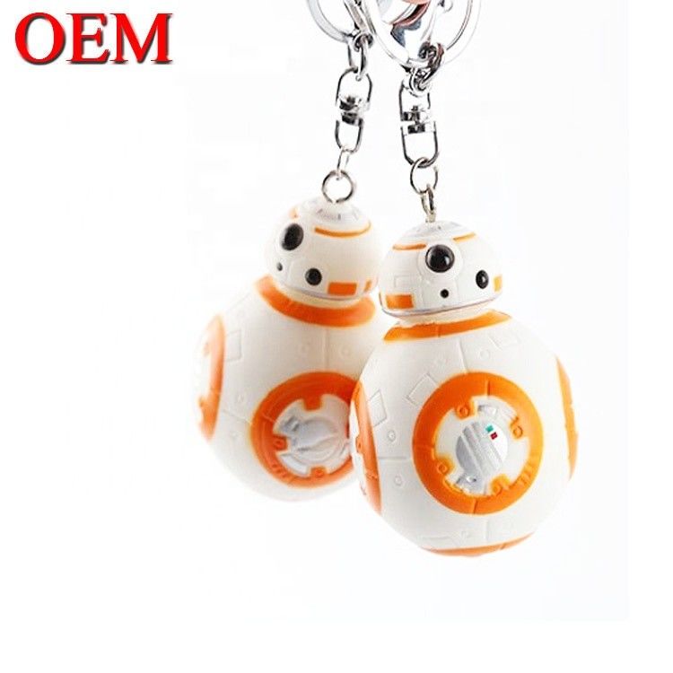 Προσαρμοσμένο βινύλιο παιχνίδι να κάνει 3D LED Cartoon Keychain Συσκευές πλαστικό κλειδαριό για τσάντες