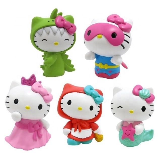 Προσαρμοσμένο OEM κατασκευασμένο από PVC Cute Mini Plastic Cartoon Kitty Cat Toy Για Παιδί κατασκευαστής