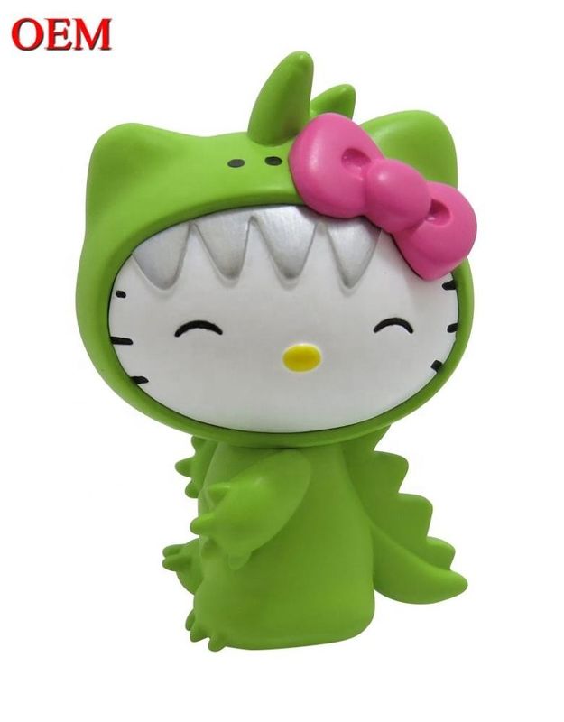 Προσαρμοσμένο OEM κατασκευασμένο από PVC Cute Mini Plastic Cartoon Kitty Cat Toy Για Παιδί κατασκευαστής