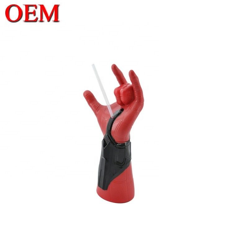 Προσαρμοσμένο Spider-Man 3D μοντέλο μπουκάλι OEM σχήμα χαρακτήρα Straw Cup Made ABS 50oz Cup εργοστάσιο
