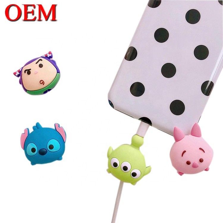 Προσαρμοσμένο Mini Cute USB Toy OEM Cute Cartoon Cable Bites Figures Make Plsstic Animal Data Charger Bites Συσκευές παιχνιδιού