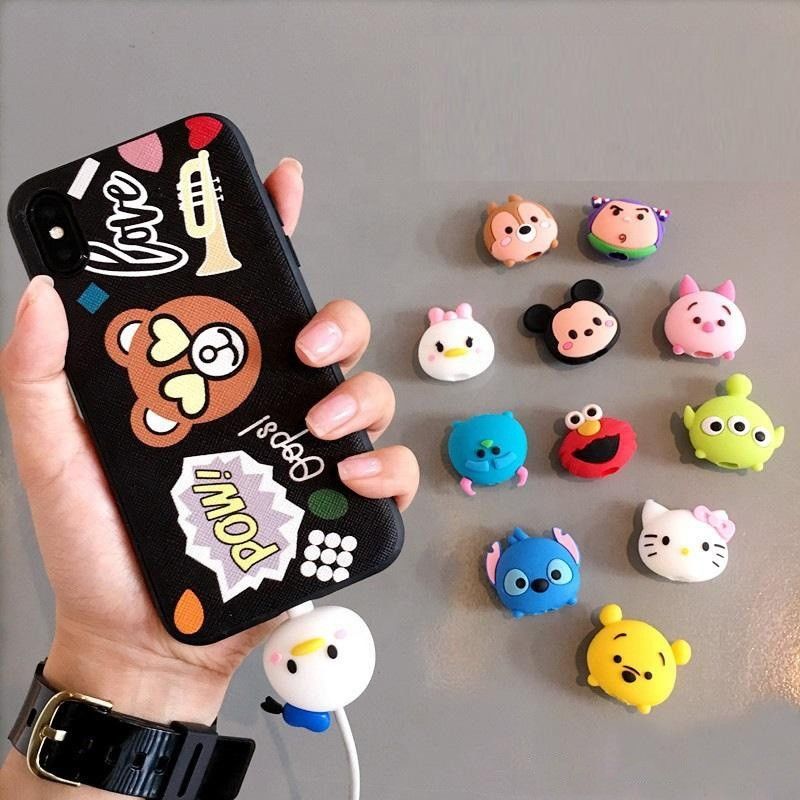 Προσαρμοσμένο Mini Cute USB Toy OEM Cute Cartoon Cable Bites Figures Make Plsstic Animal Data Charger Bites Συσκευές παιχνιδιού