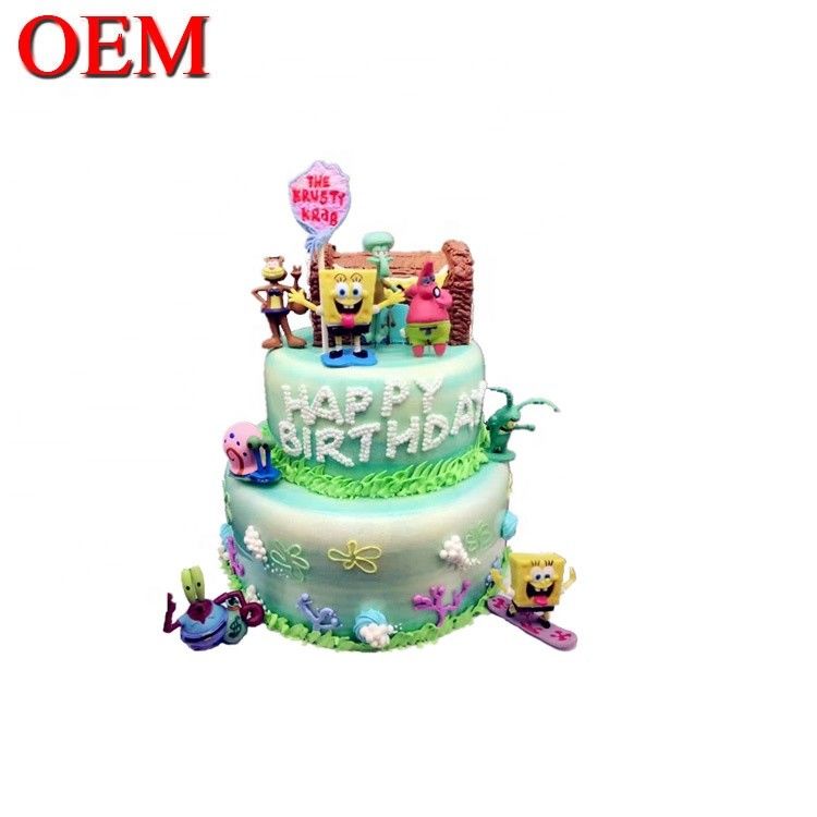 Προσαρμοσμένο Χριστουγεννιάτικο Κέικ Topper Toys Set OEM Γενέθλια Πάρτι Cupcakes Figures Bobble Heads Toy Doll Set