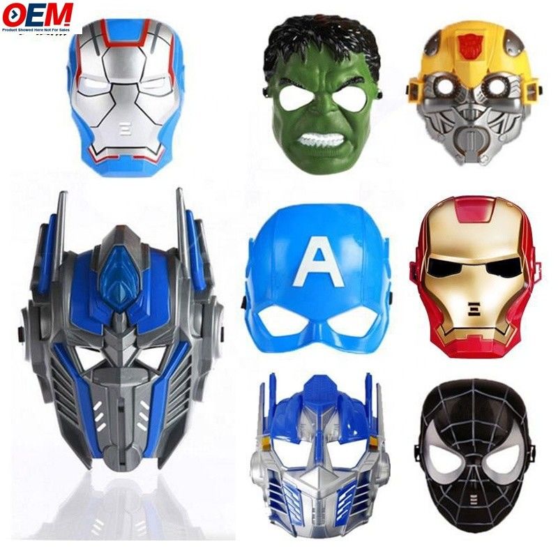 Προσαρμοσμένες μάσκες για το Χάλογουιν PVC Superhero Spider Iron Hero Hulk Captain America Μάσκες Cosplay Costumes Μάσκα προσώπου