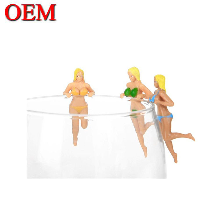 Παρασκευαστής εικόνας Custom Wine Glass Charms Top Sell Διακόσμηση πλαστικό παιχνίδι εικόνας