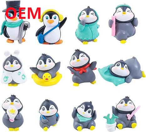 Προσαρμοσμένα αστεία παιχνίδια ζώων Made 6 Designs PVC Dolls OEM PVC υλικό Μίνι παιχνίδια