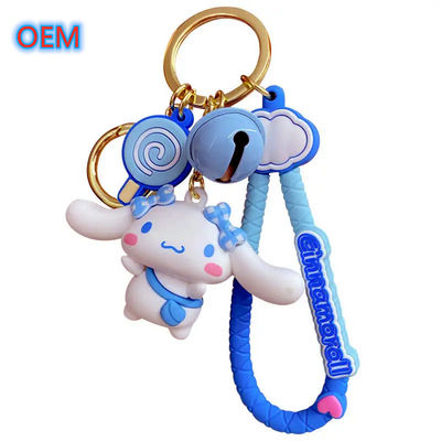 Προσαρμοσμένο 3D PVC πλαστικό Animal Anime Keychain OEM Design Γλυκό πλαστικό Keychain