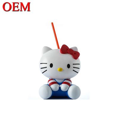 Κατασκευή Χαρακτηριστικό καρτούν Custom 3D kitty PP Cola Cup OEM πλαστικό / βινυλικό σχήμα