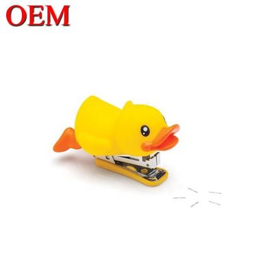 Πλαστικό πάπια καρτούν σχήμα Γραφείο Stapler OEM Πλαστικό ζώο παιχνίδι σχολείου Stapler Για τους μαθητές